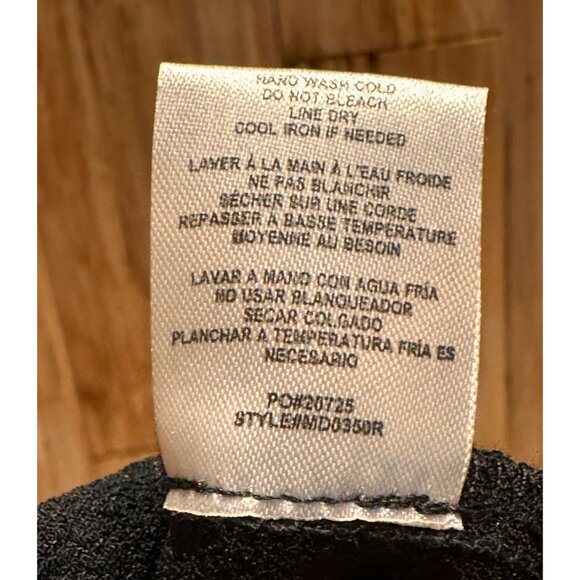 Bobeau Black V-Cut Wrap Side Tie Flutter Short Sleeve Womens Midi Dress S - Picture 5 of 5